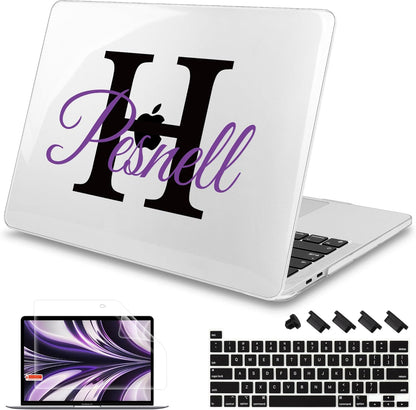Mektron Customizable Name Case for MacBook Pro 16 Inch A2141 Cover 2019 Release 16" with Liquid Retina Display/Touch ID, DIY Plastic Hard Shell with Keyboard Skin & Screen Protector