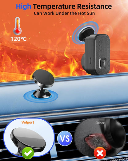 10 Pcs 3M Sticky Adhesive Pads for Car Magnetic Phone Holder, 1 inch Round VHB Double Sided Tape Replacement for Dashboard Cell Phone Mount & Mini Dash Cam Base, Strong 25mm Heat Resistant Sticker