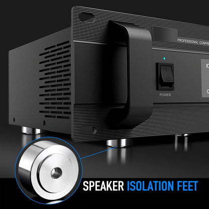 Facmogu 4PCS Silver Aluminum Alloy Speaker Isolation Feet, Turntable Isolation Pad for Reduce Vibration & Resonance, Speaker Spike Pads with Non-Slip Rubber Ring for Amplifier HiFi Devices Recorder CD