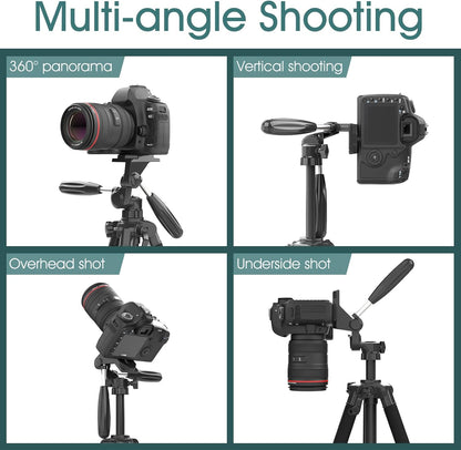 UBeesize 74" Camera Tripod with Phone Holder and Remote, Heavy Duty Tripod Stand with Portable Bag for Phone and Camera, Compatible with DSLR Cameras, Cell Phones, Spotting Scopes and Binoculars