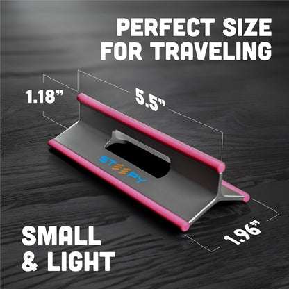 Steepy Portable Laptop Stand for Desk 3 Heights Computer Stand for Laptop Riser – Ergonomic Soporte para Laptop Base – Computer Holder & Elevated Lifter for Travel, Home Office, Projector Riser or DJ