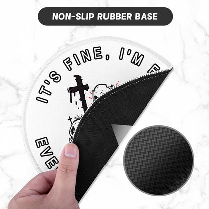 ITNRSIIET Round Mouse Pad with Stitched Edge Premium-Textured Waterproof Non-Slip Rubber Base Desktop Protection Mat Diameter 8.7 inches, Lonely