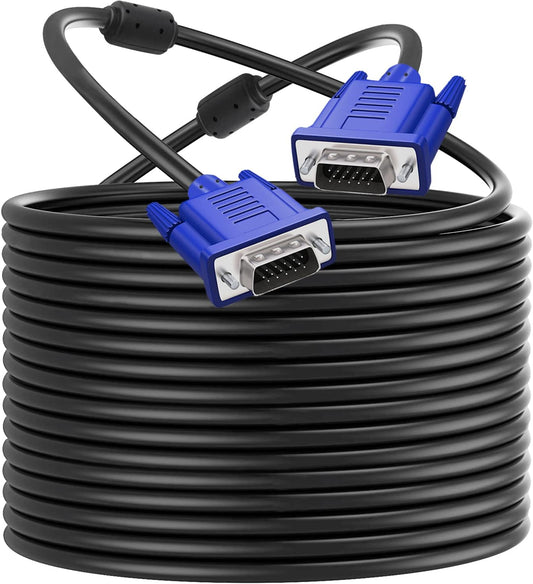PASOW VGA to VGA Monitor Cable HD15 Male to Male for TV Computer Projector (65 Feet)