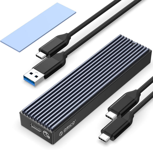 ORICO M.2 NVMe/SATA SSD Enclosure - USB 3.1 Gen 2 (10 Gbps) Support UASP for M.2 NVMe/SSD Size 2230/2242/2260/2280