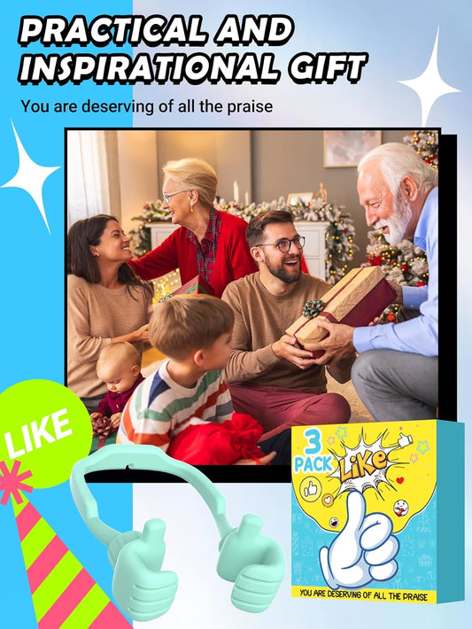 Cell Phone Holder Thumbs Up Lazy Phone Stand: 3 Pack Graduation Gifts for Teen Boys Him Kids 2025 Phone Stand for Desk Back to School Supplies Gifts for Men Birthday Funny Cool Gadgets Stuff Ideas