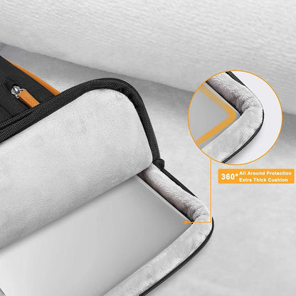 MOSISO 360 Protective Laptop Case 15 inch, 15 inch Laptop Sleeve Compatible with MacBook Air M4 M3 M2 2025 2024 2023, Dell XPS Plus, Side Open Carrying Case with 4 Zipper Pockets&Handle, Black