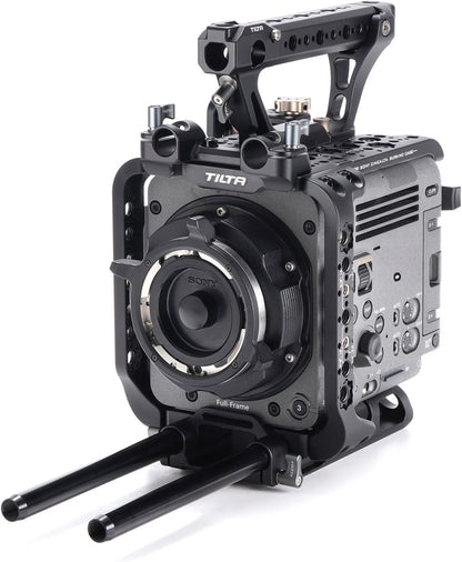 Tilta Camera Cage Compatible with Sony BURANO | Arri Rosettes, 1/4"-20 and 3/8"-16 Threads | w/Top Handle, Left/Right Side Arm, Battery Plate (Full Camera Cage)