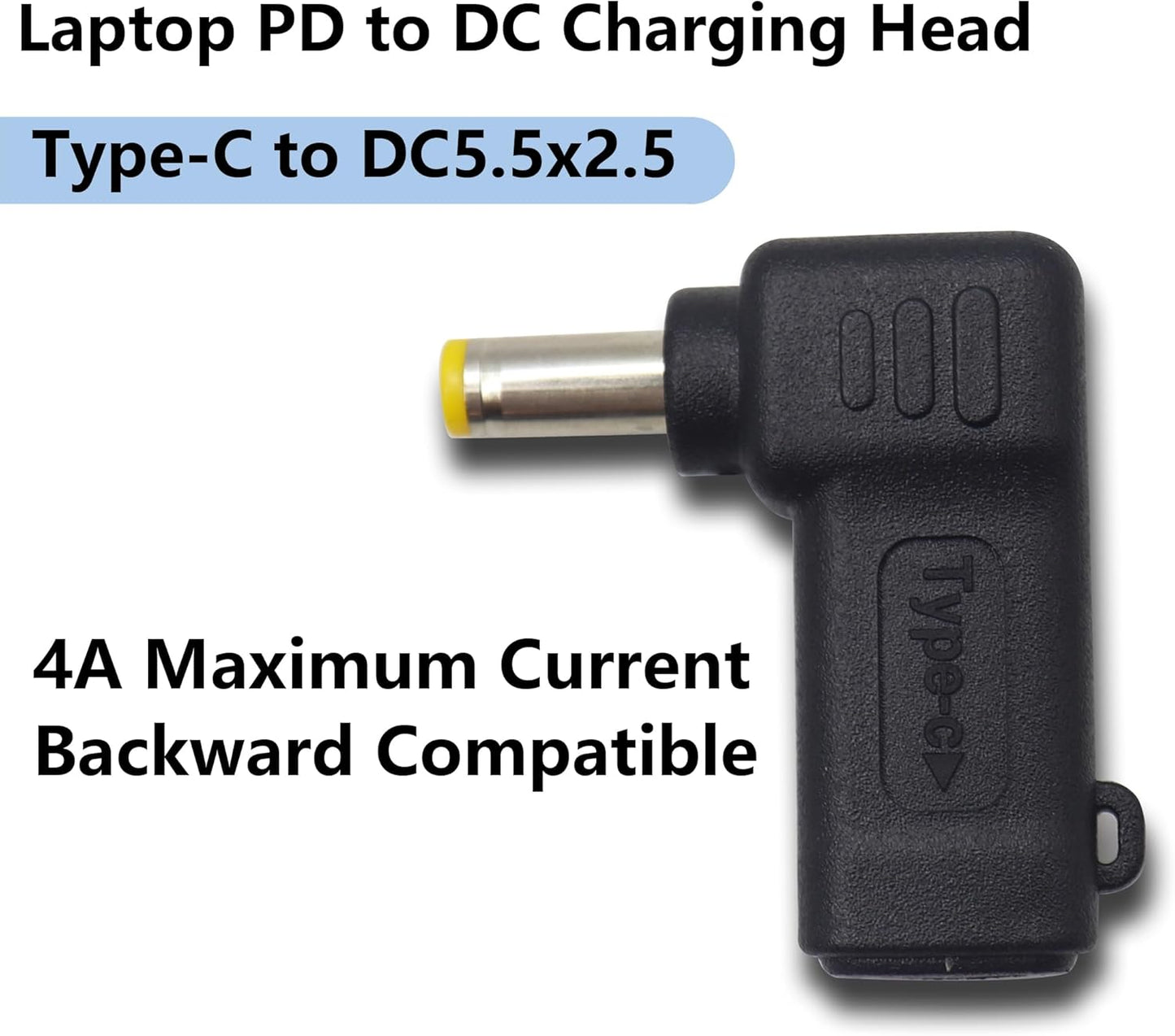 90W PD USB C to DC5525 Power Converter Type to DC 5525 Laptop Charging Adapter 19V 4A Type C Female to DC 5.5 x 2.5mm Male Power Adapter for Studio and Travel [PD-5525]