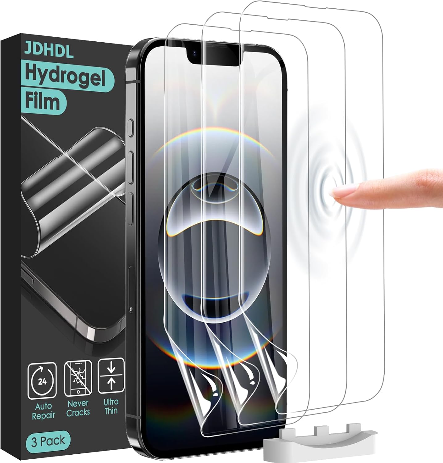 3 Pack Flexible Film for iPhone 16e Screen Protector[NOT GLASS], Invisible Thin, Never Cracks, Full Coverage, Scratch Resistant&Self-Healing