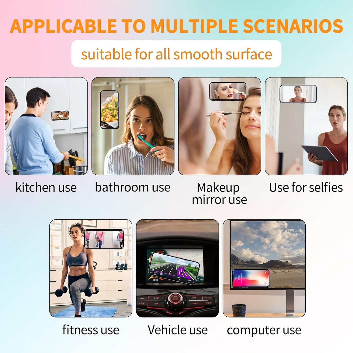 ZYCCER Double Sided Silicone Suction Phone Holder Mount,Compatible with iPhone and Android Cases Hands-Free Mirror Shower Phone Mount Strong Grip Holder (Green, Single Sided 1PCS)