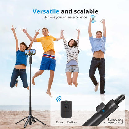 Auto Face Tracking Tripod,67''Phone Tripod for iPhone,360° Rotation Follows Your Movement,Bluetooth Remote,Phone Holder for Vlog,Live Streaming, Video Call,Content Creators.