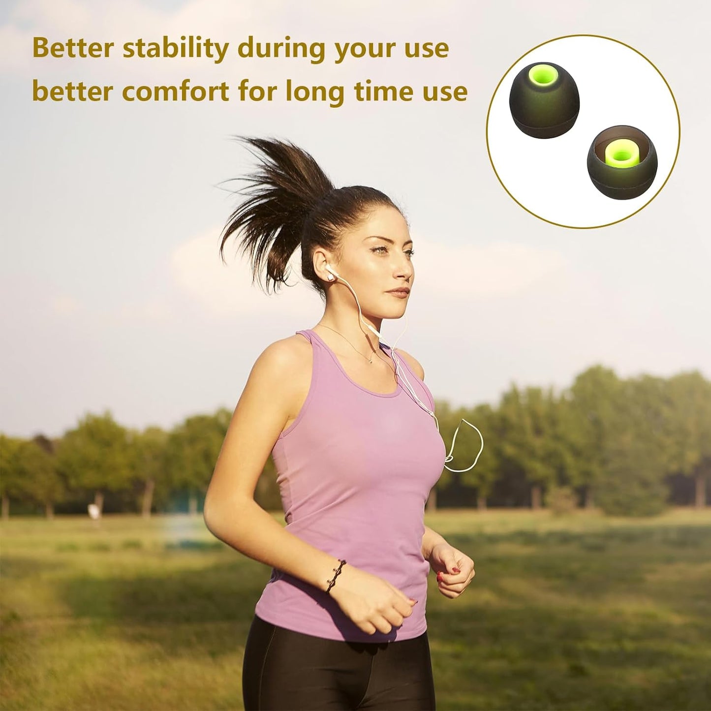 Silicone Replacement Earbud Tips Earbud Covers Ear Tips Fit for in-Ear Headphones (Inner Hole 3.8mm -5.1mm) Earbud Replacement Tips 9 Pairs