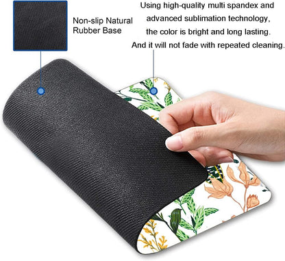 Mouse Pad, Beautiful Floral Mouse Pad, Personalized Waterproof Mousepad Rectangle Customized Mouse Pads with Designs Non-Slip Rubber Smooth MousePads for Computer Laptop