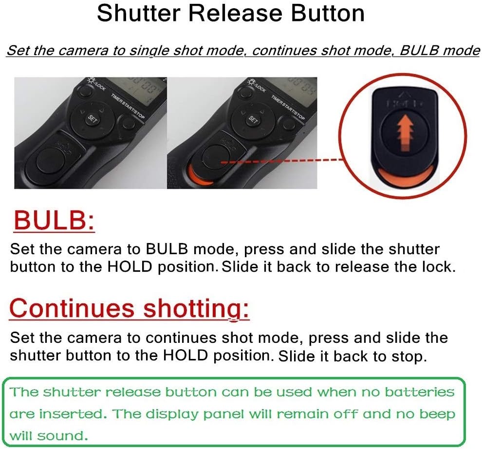 PHOLSY N8 Timer Remote Control Cable with Intervalometer for Nikon Z8, Z9, D3, D4, D5, D6, D800, D850, D810, D700, D500, D300, D200, F6, F100, F5, F90, N90s, D1X, D2H, D3X, Replaces Nikon MC-36A