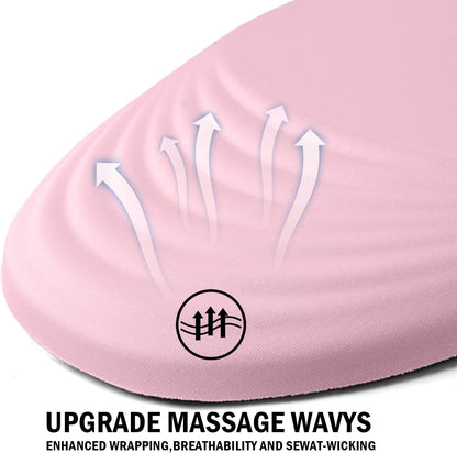 Ergonomic Mouse Pad with Wrist Rest Support,Mousepad Relief Carpal Tunnel Pain, Entire Memory Foam Mouse Pad with Non-Slip PU Base, Wireless Mouse Pad, Pink