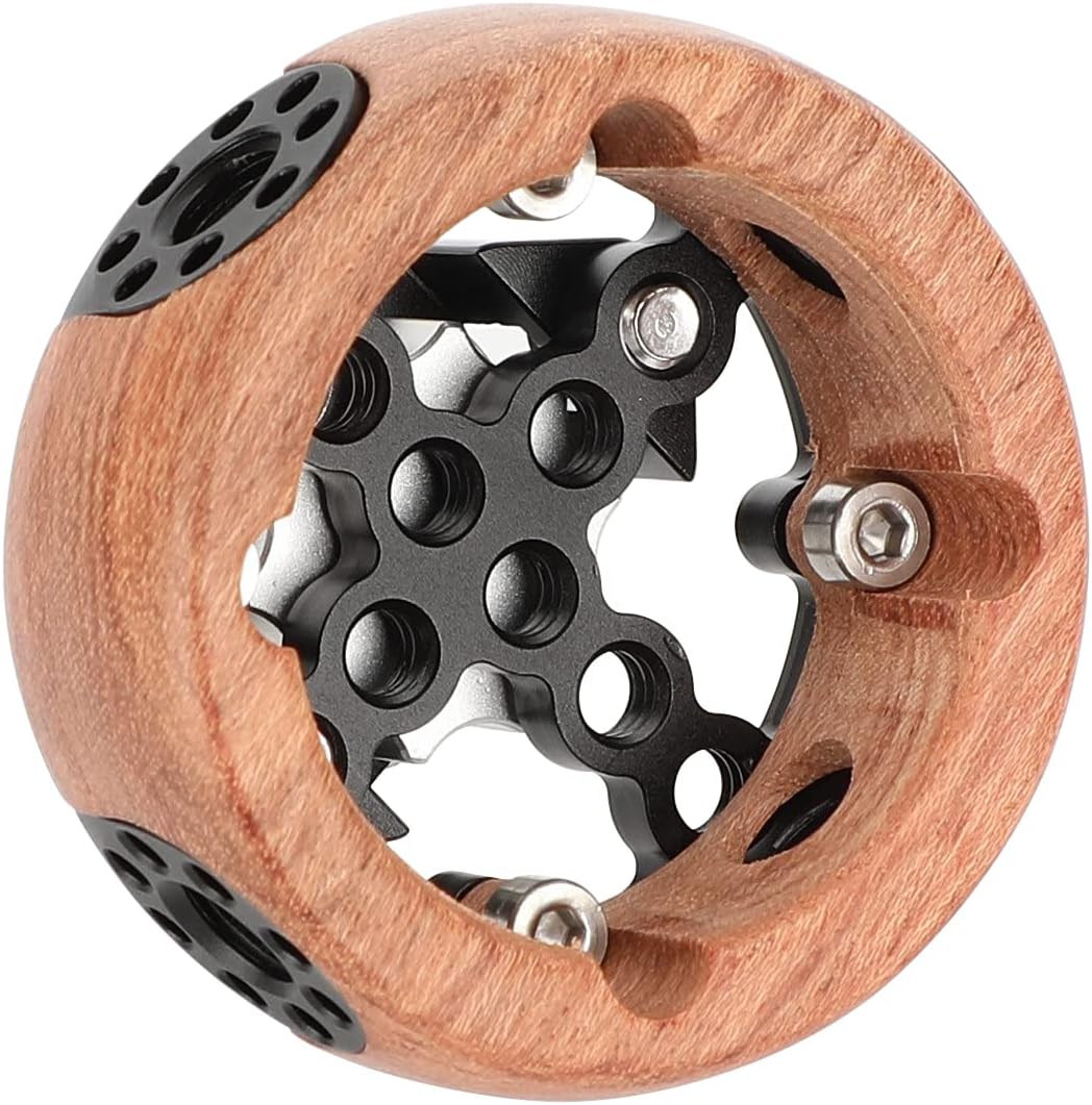 CAMVATE Round Hand Wheel with M6 Rosette Mount for Camera Video Wooden Handgrip - 3217