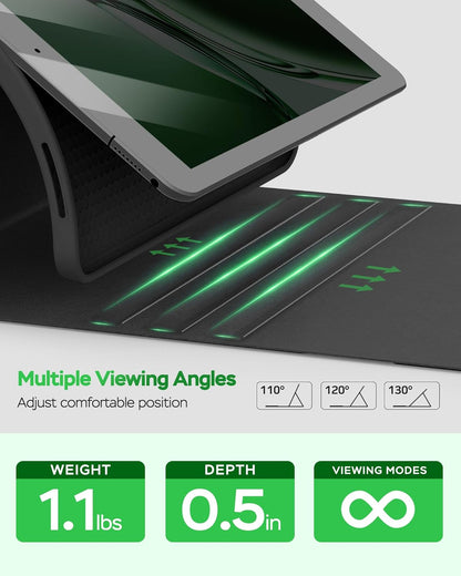 Keyboard Case for iPad 9th 8th 7th Generation 10.2" - 7 Colors Backlit Detachable Folio Keyboard Cover with Pencil Holder for iPad Pro 10.5" / iPad Air 3rd Gen (Black)