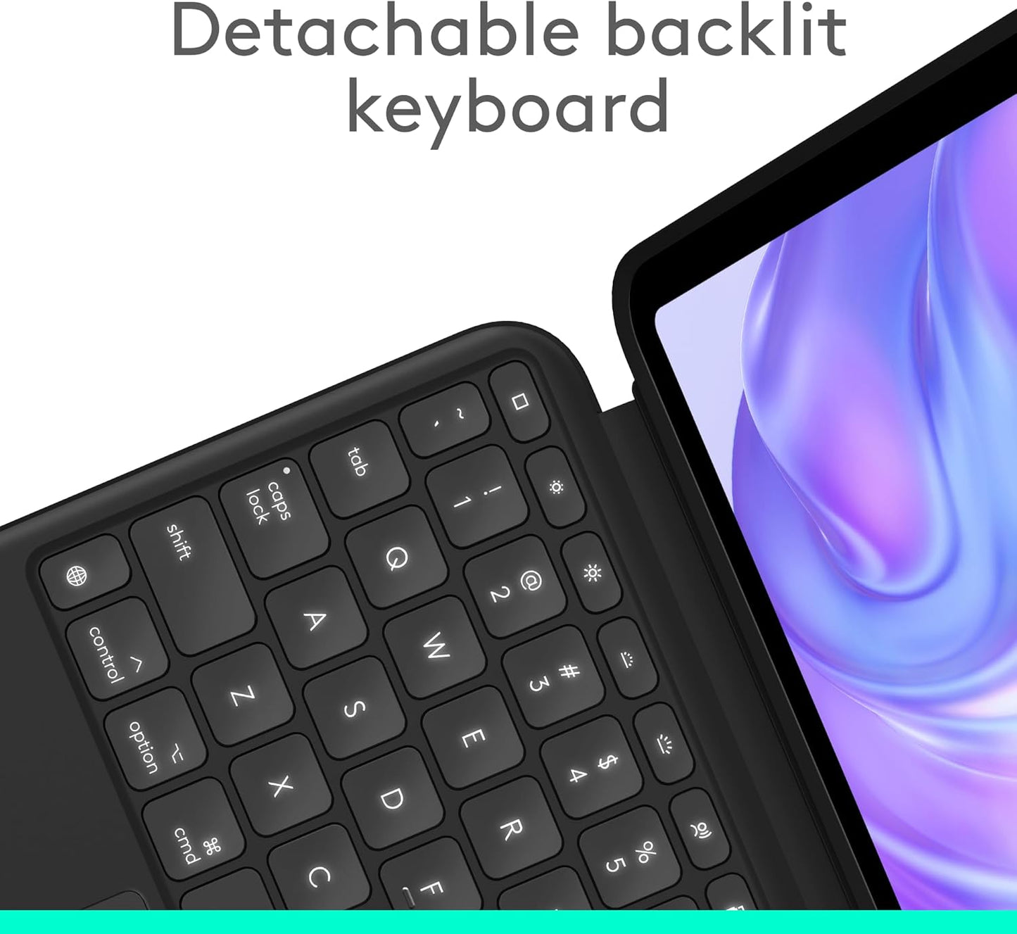 Logitech Combo Touch iPad Pro 11-inch (M4)(2024) Keyboard Case - Detachable Backlit Keyboard for iPad Pro 11, Kickstand, Multi-use Mode - Midnight Black