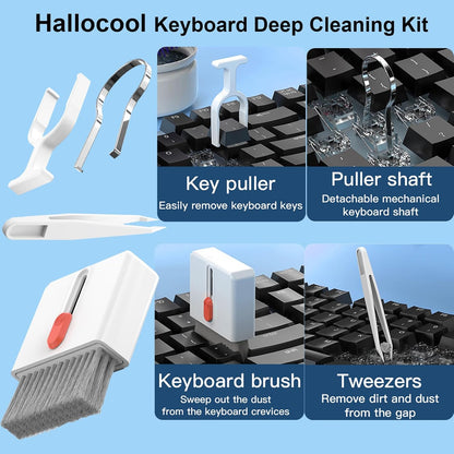 Cleaning Kit for Phone Headphone 32 in 1 Multi-Functional Electronics Cleaning Kits for Cell Phones, Computer, Monitor, Earbuds, Laptop, Camera, Lens Portable White Cleaning Kit Tool