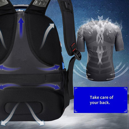 SHRRADOO Extra Large 50L Travel Laptop Backpack with USB Charging Port, College High School Backpack Airline Approved Business Work Bag Fits 17 Inch Computer for Men Women