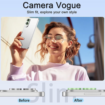for Samsung Galaxy S25 Edge Camera Lens Protector, Individual Metal Ring Tempered Glass Lens Cover, [Strong Adsorption] Scratch Resistant Ultra-Thin HD Clear Lens Cover, 1 Set-Green