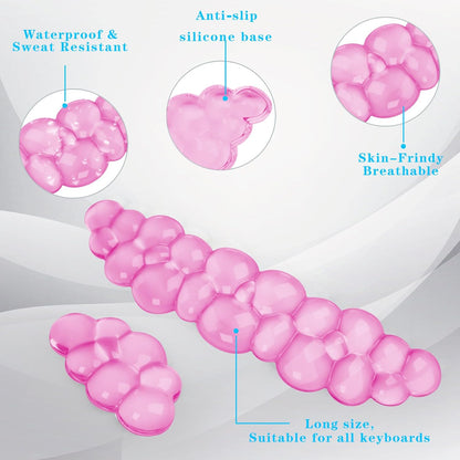 Gel Cloud Keyboard and Mouse Wrist Rest, Cute Wrist Support and Arm Support Keyboard Rest for Keyboard and Mouse Typing Pain Relief，Suitable for Office/Computer/Laptop/Gaming (Pink)