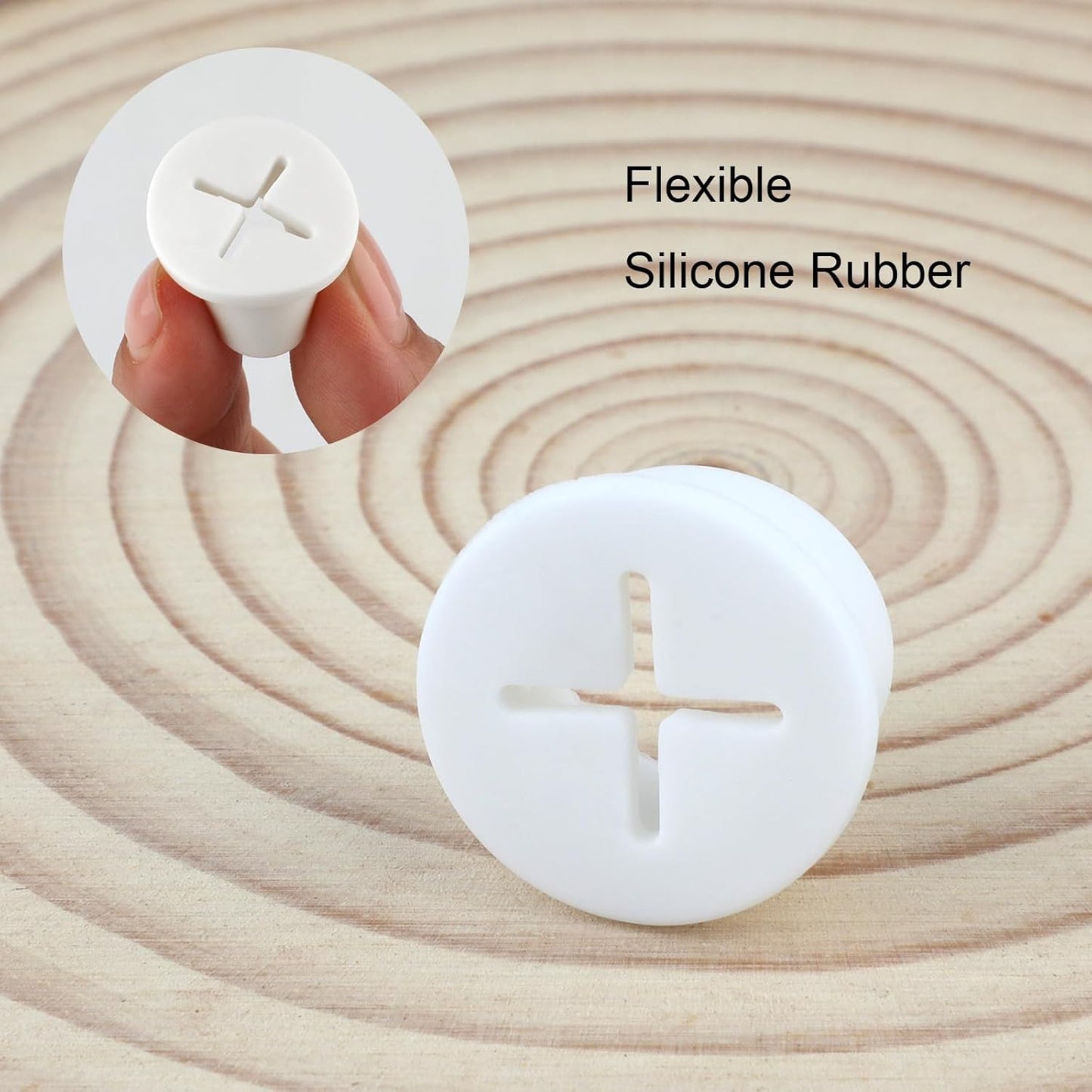 Desk Grommet,3/4 Inch Flexible Rubber Grommets, Silicone Cable Cord Grommet Wire Hole Cover for Desk, Table and Other Furnitures(12Pack)