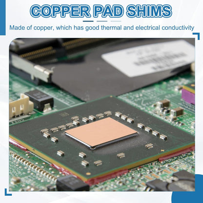 PATIKIL Copper Heatsink Pad Shims, 24 Pcs 15x15x2mm Copper Pad Shim IC Chipset GPU CPU Thermal Heatsink for Cooling Laptop Desktop Computer