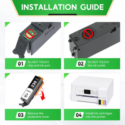 PGI-230XL CLI-231XL High Yield Ink Cartridge Combo 5 Pack Compatible for PGI 230 CLI 231 XL Ink Cartridges to use with PIXMA TS8820 Inkjet Printer (PGBK, Black, Cyan, Magenta, Yellow)