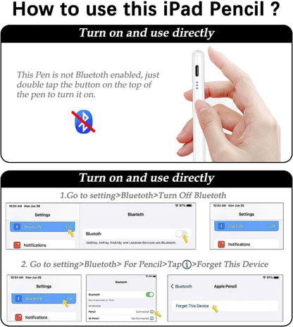 【2Pack】 Stylus Pencil for iPad 2018-2025 A16 11/10/9/8/7/6,iPad mini A17 Pro/6/5,iPad Air M3/M2 11"/13"/5/4/3,iPad Pro M4 13"/12.9"/11" USB-C Fast Charging Pencil,Pixel-Perfect Tilt Sensitivity