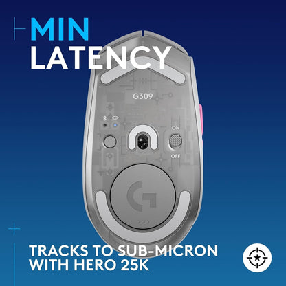 Logitech G309 Lightspeed Wireless Gaming Mouse, Lightweight, LIGHTFORCE Switches, Hero 25K Sensor, 300+ hr Battery, 6 Programmable Buttons, PC & Mac - Genshin Impact Limited Edition