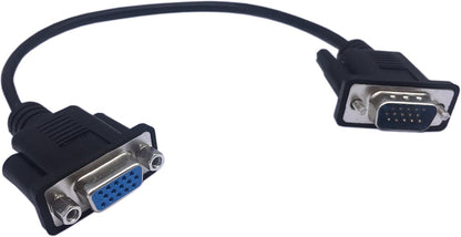 CERRXIAN 1ft VGA SVGA 15 Pin HD15 Male to Female Adapter Video Monitor Extension Cable for PC Laptop TV Porjector(mf)