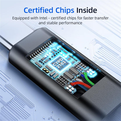 JEYI Thunderbolt 5 Cable 1m/3.3ft 80Gbps,120Gbps Bandwidth 16K/Dual8K,Multi-Screen Display,240W Fast Charging TB5,USB4/3/2,for iPhone 15/16,MacBook Pro/MacBook Air M3/iMac,Dell XPS 13/15(5-Certified)