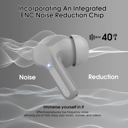 Wireless Earbuds, Bluetooth 5.4 Headphones HiFi Stereo, Bluetooth Earbuds with ENC Noise Cancelling Mic, IP7 Waterproof in Ear Earphones, 48H, LED Display Ear buds for Pad Workout Sports, Grey