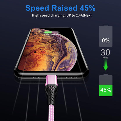 Durcord 2Pack 3ft USB A to USB C Cable, USB Type C Cord Cable for Android Phone Pad Laptop, Type C Charger Braided Compatible with iPhone 15 Pro/Plus/Max/Android/Phone/Pad-Rose Gold