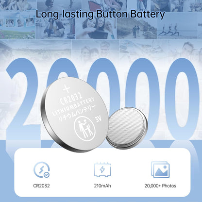 ATUMTEK Camera Remote Shutter for iPhone and Android Smartphones (2 Pack), Wireless Phone Remote Control Selfie Button for Photos and Videos (Bluetooth 5.2), Wrist Strap Included, White