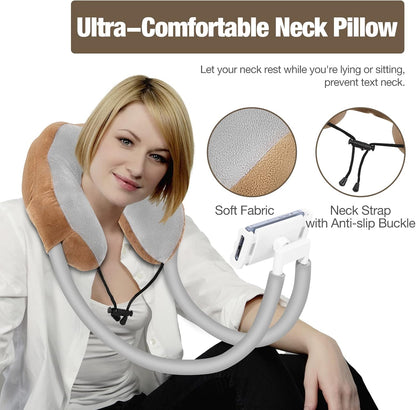 MoKo Neck Phone Holder, Lazy Gooseneck Phone Pillow Holder Bracket, 360° Rotate Phone Tablet Stand for 4"-11" Device, fits iPhone 16/Pro/Pro Max/Plus, iPhone 15/Pro/Pro Max/Plus, iPhone 14/Pro/Pro Max