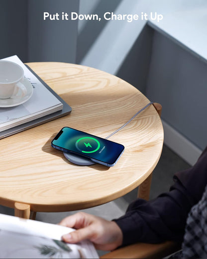 Wireless Charger, 15W Max Fast Wireless Charging Pad 2-Pack Compatible with iPhone16/16Plus/16Pro/16ProMax/iPhone15/15Pro/15Plus/14/13/12/Samsung S24 /S24Ultra/S23Ultra/S22/S21,AirPods Pro 2 Blue