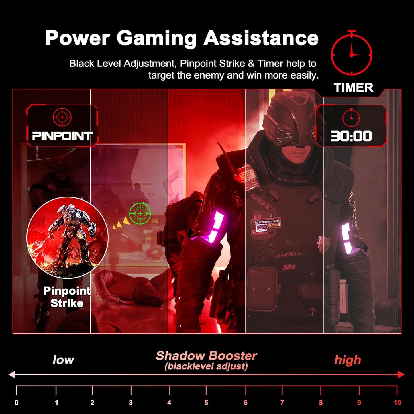 SANSUI 27 Inch Curved Gaming Monitor 180Hz 1ms with Speakers FHD 1080P Computer Monitor FreeSync|1500R|130% sRGB|HDR|Low Blue Light|HDMI DP Ports|VESA Mount|Metal Stand(ES-G27C1 HDMI Cable Incl.)