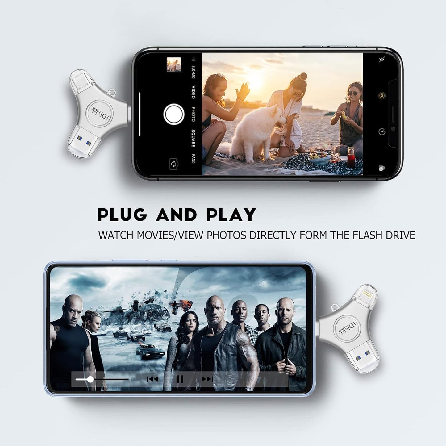 App*le Certified iDiskk 1TB iPhone 16 and 15 Photo flashdrive for iPhone Photo Stick USB -C iPad Pro Android Samsung for iPhone 15/14/14 PRO/13/13 PRO/12 pro/12/11, Thumb Drive for iPhone Photos