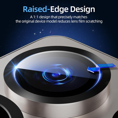 X-it Camera Lens Protector for Samsung S25 Ultra, 9H Tempered Glass, Independent Metal Aluminum Edge Original Protection Design, Suitable for Phone Case, Anti-scratch, Anti-reflective,Pinkgold