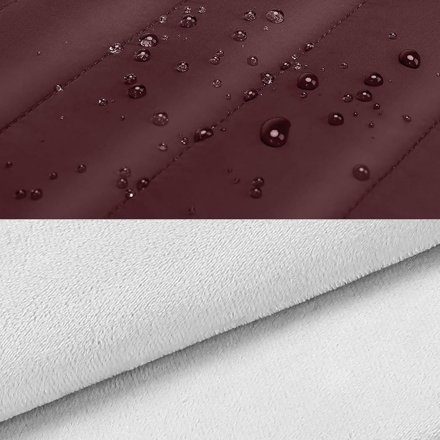 MOSISO 15-15.6 inch Laptop Case, 16 inch Puffy Laptop Sleeve Compatible with MacBook Pro 16, HP Dell ASUS Acer Toshiba Lenovo Notebook Computer, Polyester Horizontal Bag with Small Case, Wine Red