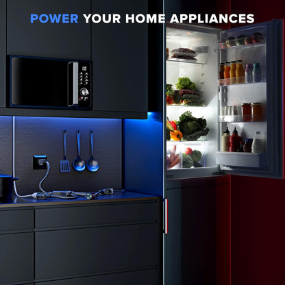 Maximm Extension Cord Splitter 12/3 AWG 1 to 3 Outlet, 25 Ft Black Indoor Outdoor Rated, Heavy Duty Power Cords with Multiple outlets, 12 Gauge Wire Grounded