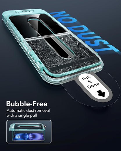 ESR 3 Pack for iPhone 16 / iPhone 15 Privacy Screen Protector, Anti-spy Tempered-Glass Privacy Screen Protector with Flawless Fit Tray, Micro-curved Edges, Case Friendly