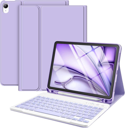 TaIYanG Compatible for iPad Air 11 inch Case with Keyboard for iPad Air 5 2022/iPad Air 4th Gen Keyboard Case with Pencil Holder - Flip Stand Cover for iPad Air 11" M3/M2/iPad 5th 2022/ 4th 2020