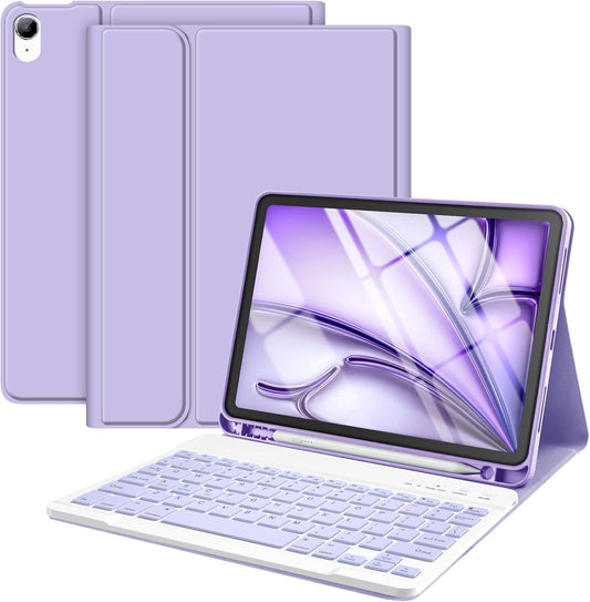 TaIYanG Compatible for iPad Air 11 inch Case with Keyboard for iPad Air 5 2022/iPad Air 4th Gen Keyboard Case with Pencil Holder - Flip Stand Cover for iPad Air 11" M3/M2/iPad 5th 2022/ 4th 2020