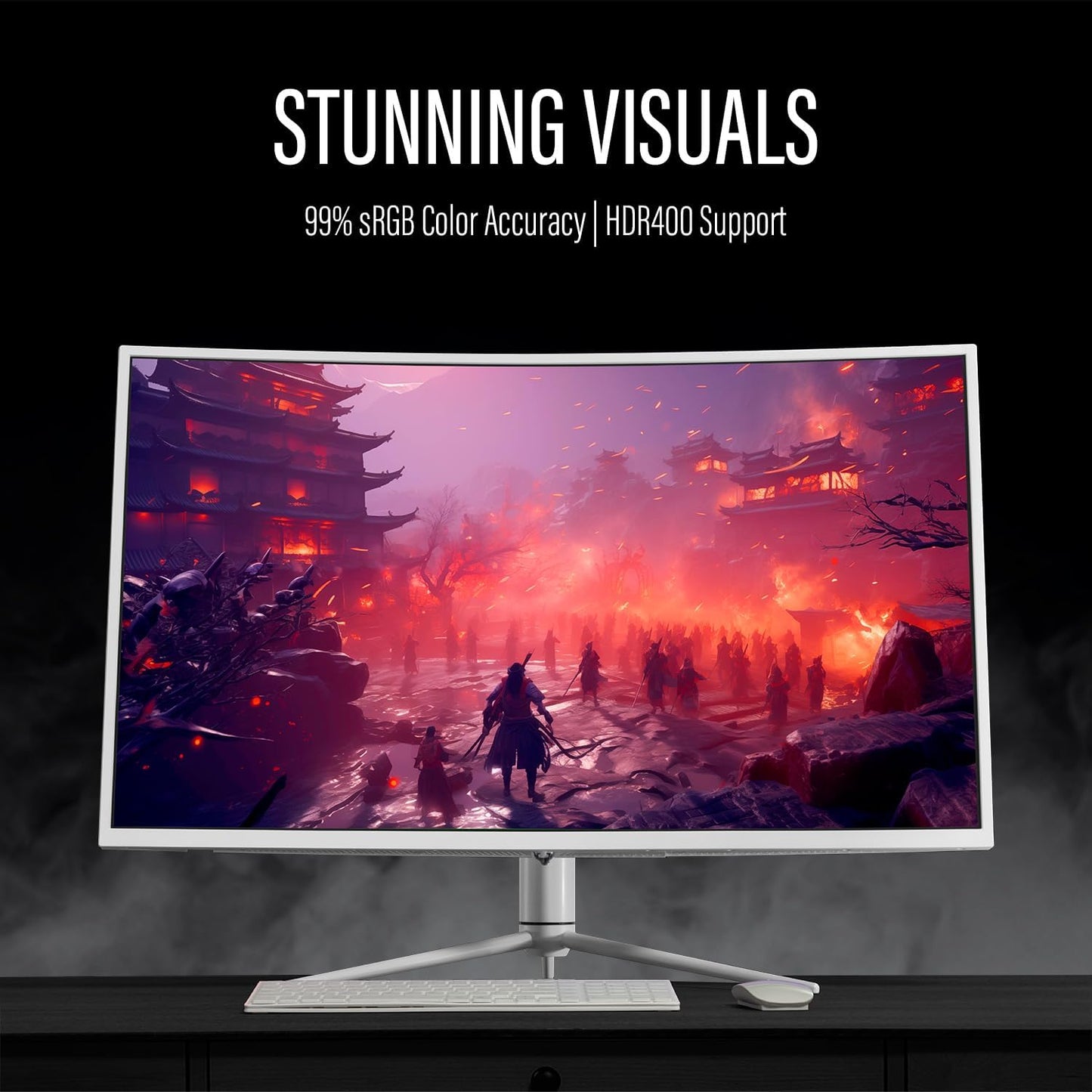 Deco Gear 39 Curved Ultrawide Gaming Monitor, 2560 x 1440, HDR400, 165 Hz, 99% sRGB, HDMI 2.0, DP 1.4