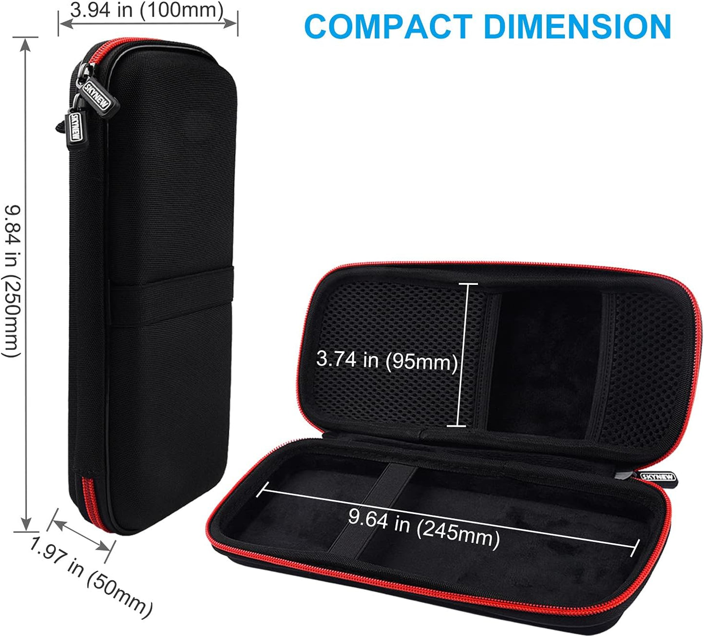 Hard Travel Case Fit for RAVPower 26800/20100/20000mAh, Anker Power Core 26800mAh/PowerCore +26800mAh, Dulla M50000 Power Bank 12000mAh, ROMOSS 30000mAh, Lab599 Tx500 Radio by SKYNEW (Large Black)