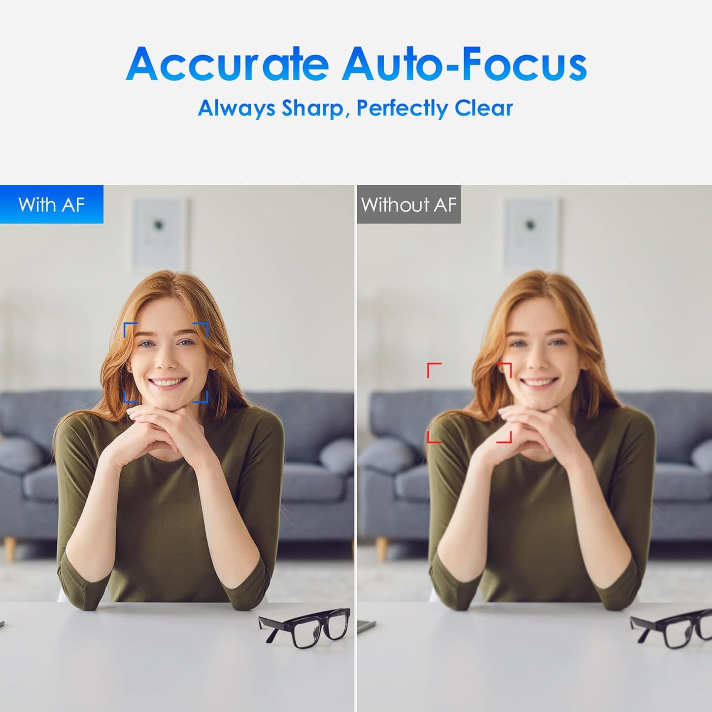 saylas 2K 50FPS Webcam, Streaming Camera with Fill RGB Lights, Autofocus, Dual Noise-Cancelling Microphones, Privacy Cover and Tripod for Computer, PC, Zoom, Skype, Teams, Laptop