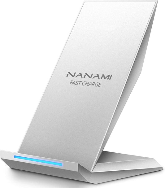 Fast Wireless Charger, NANAMI Qi Certified Wireless Charging Stand Compatible iPhone 16/16 Plus/16 Pro/16 Pro Max/15/14/13/12, Samsung Galaxy S25/S24/S23/S22/S21/S20/Note 20 Ultra and Qi-Enabled Phone